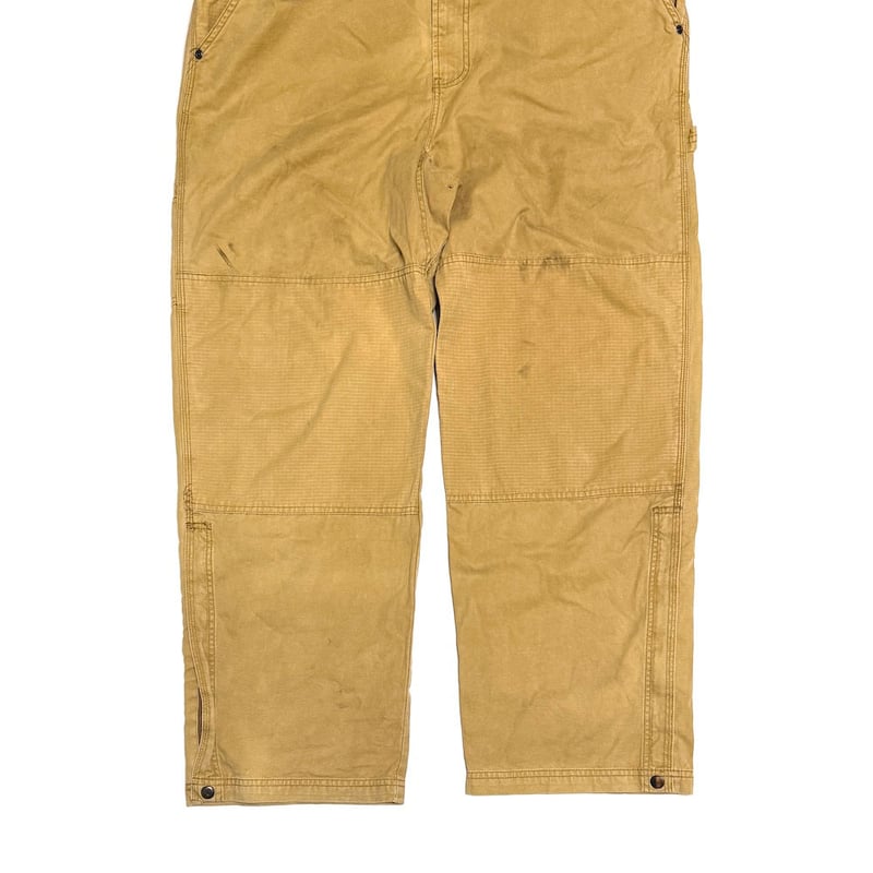 USED】00's STUSSY Double Knee Ripstop Work Over