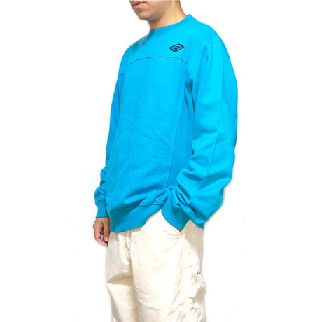 【USED】00'S UMBRO SWEATSHIRT TURQUOISE BLUE