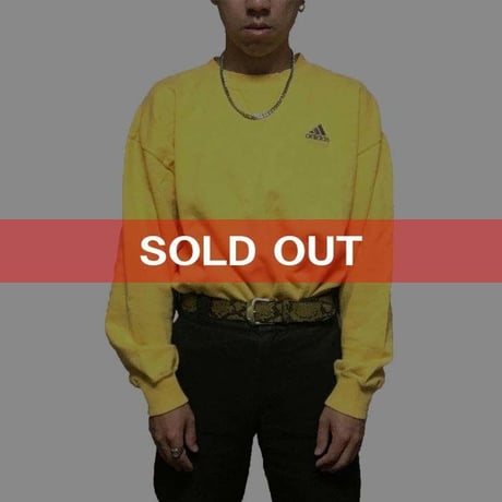【USED】90'S ADIDAS SWEATSHIRT YELLOW