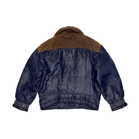 【USED】80's ARMANI JEANS NYLON × SUEDE FLIGHT JACKET