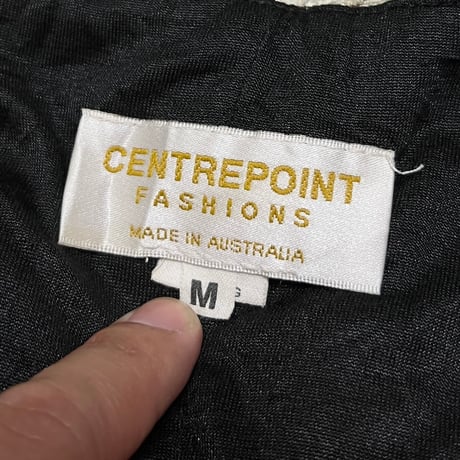【USED】80's CENTREPOINT HIBISCUS EMBROIDERED MAXI DRESS