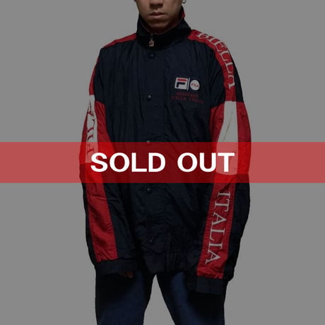 【USED】90'S FILA ITALIA EMBROIDERY NYLON JACKET
