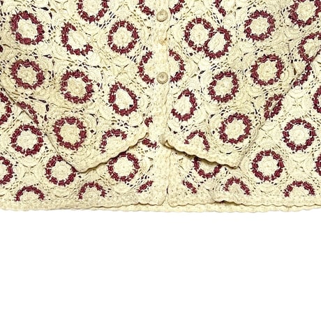 【USED】70'S CROCHET CARDIGAN