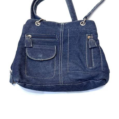 【USED】00's DENIM 3-POCKET HANDBAG