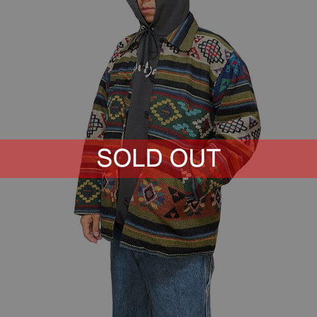 【USED】80'S-90'S NEPAL YAK WOOL MULTICOLOR BOHO JACKET