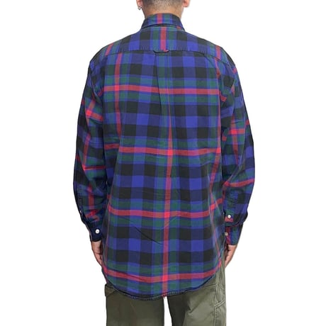 【USED】90's OLD GAP CHECK B.D SHIRT BLUE×GREEN×RED