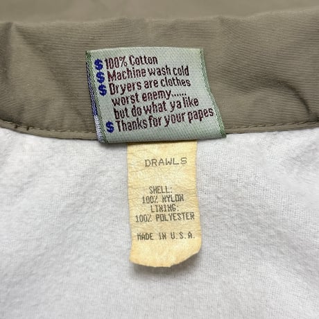 【USED】90's drawls ZIP JACKET