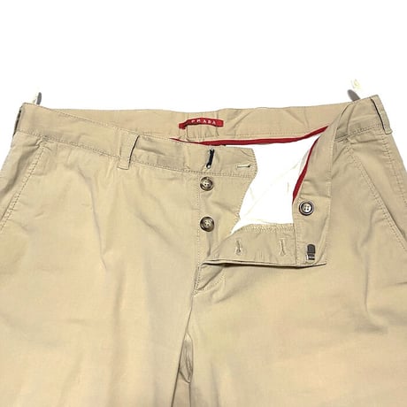 【USED】00'S PRADA COTTON NYLON TROUSERS