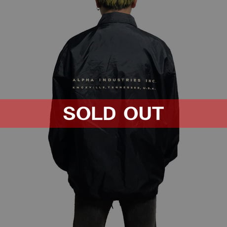 【USED】00'S ALPHA COACH JACKET BLACK