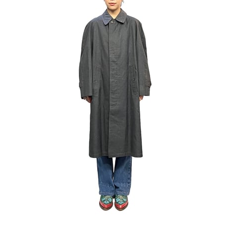 【USED】80's-90's Burberrys DARK CHECK BALMACHAN COAT