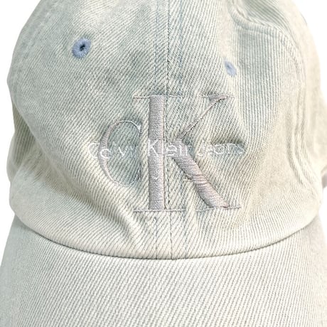 【USED】90'S CK CALVIN KLEIN JEANS ICE BLUE DENIM CAP