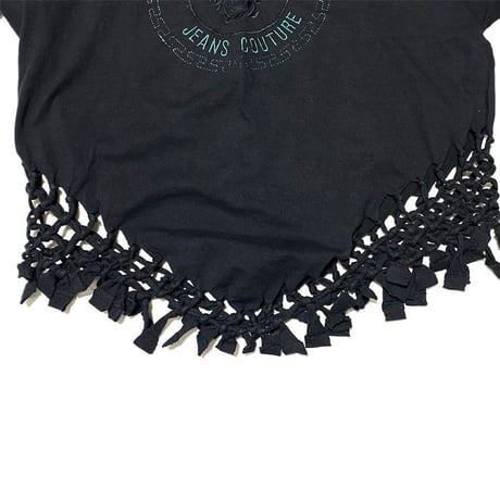 【USED】90's BOOTLEG VERSACE JEANS COUTURE DEFORMED TOPS