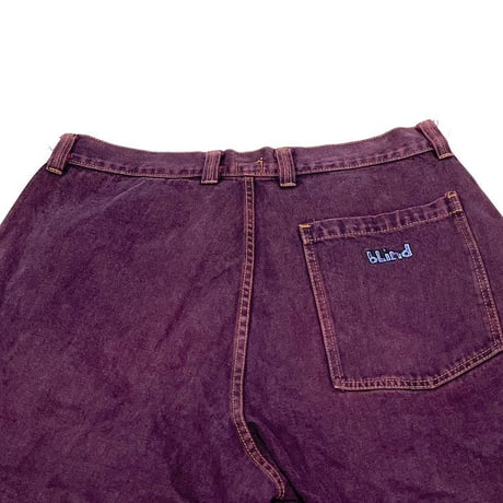 【USED】90'S BLIND SKATEBOARDS WINE RED DENIM SHORTS