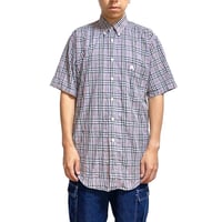 【USED】90'S BURBERRYS GRAY NOVA CHECK S/S B.D SHIRT