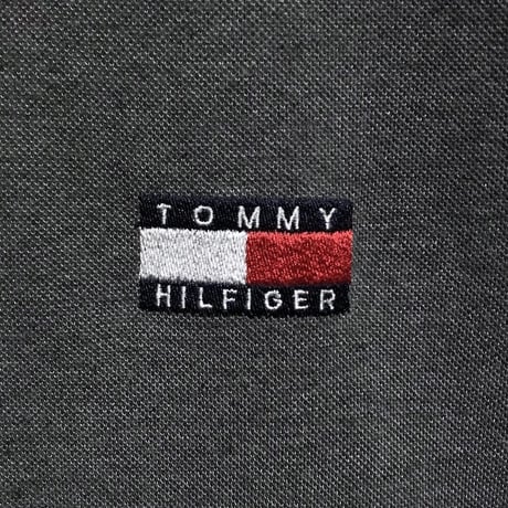 【USED】90'S BOOTLEG TOMMY HILFIGER L/S POLO SHIRT GRY