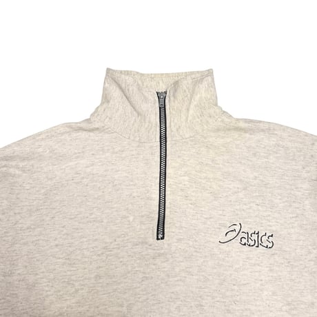 【USED】90's ASICS Half-Zip High Neck Sweatshirt Made in Italy