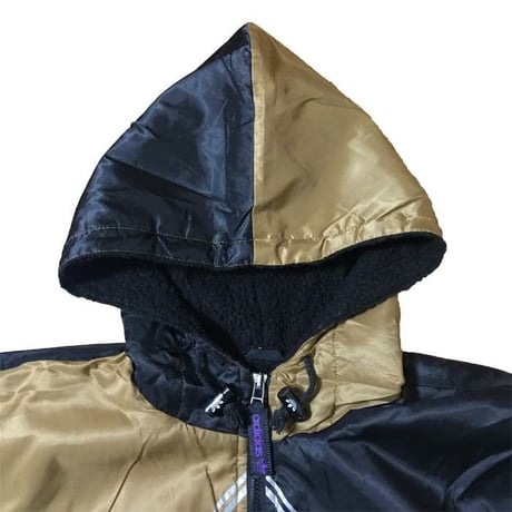 【UESD】80'S-90'S ADIDAS OLD SCHOOL BOMBER BLOUSON BLACK × GOLD