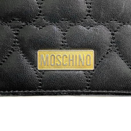 【USED】90'S MOSCHINO HEART LEATHER CARD CASE