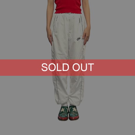 【DEAD STOCK】90's BOOTLEG NIKE COTTON TRACK PANTS WHITE