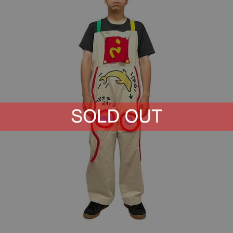 【USED】90'S HANDCRAFT & HANDPAINT OVERALLS (No.1)
