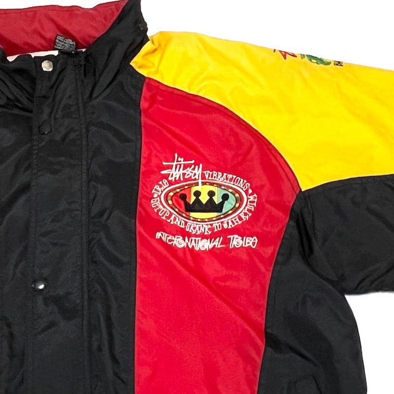 USED】90'S BOOTLEG STUSSY RASTA COLOR NYLON JAC USED】90'S BOOTLEG STUSSY RASTA COLOR NYLON JAC
