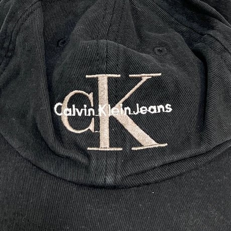 【USED】90'S CK CALVIN KLEIN JEANS EMBROIDERED LOGO CAP