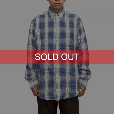 【USED】90's-00's L.L.Bean PLAID B.D. SHIRT