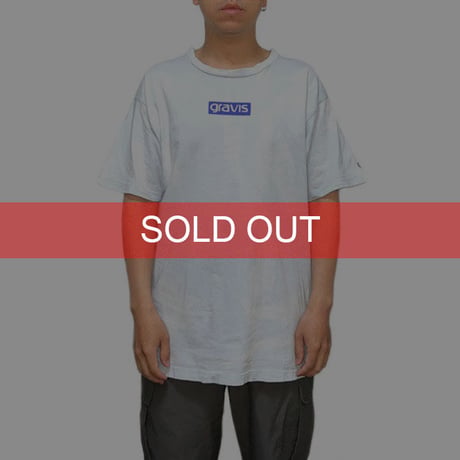 【USED】90'S-00'S GRAVIS BOX LOGO T-SHIRT
