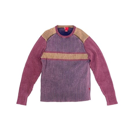 【USED】90'S-00'S LEVI'S OVER DYE RIB KNIT SWEATER