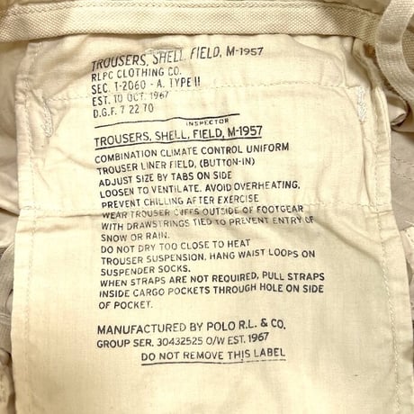 【USED】90'S-00'S POLO BY RALPH LAUREN M-1957 CARGO FIELD TROUSERS