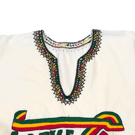 【USED】80's "I LOVE ETHIOPIA" Embroidered Tunic