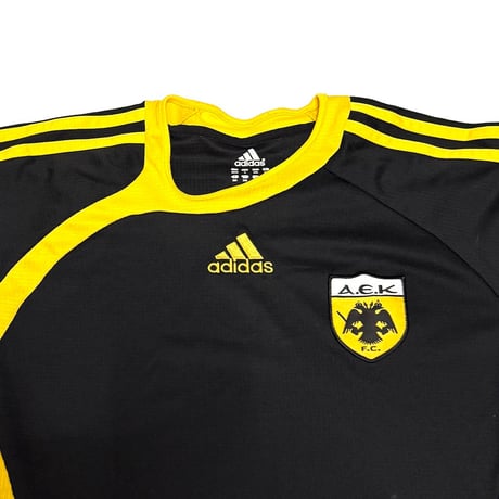 【USED】00's adidas AEK Athens F.C. 2006-2007 SOCCER JERSEY