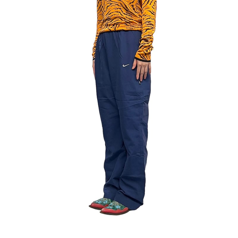 DEAD STOCK】90's BOOTLEG NIKE FLARE PANTS NAVY