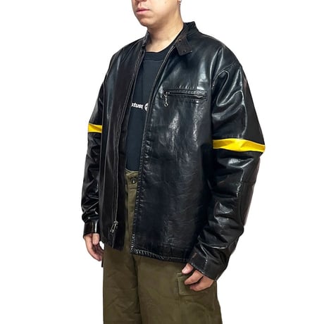 【USED】90's POLO SPORT RALPH LAUREN LEATHER BIKER JACKET