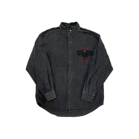 【USED】90'S-00'S HARLEY DAVIDSON BLACK FIRE SHIRT