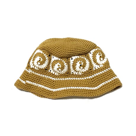 【USED】VINTAGE UNKNOWN YIN YANG CROCHET HAT