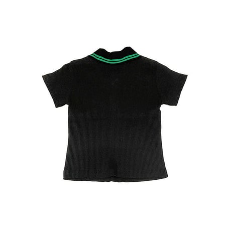 【USED】80'S-90'S HEART ZIP RIB POLO TOP