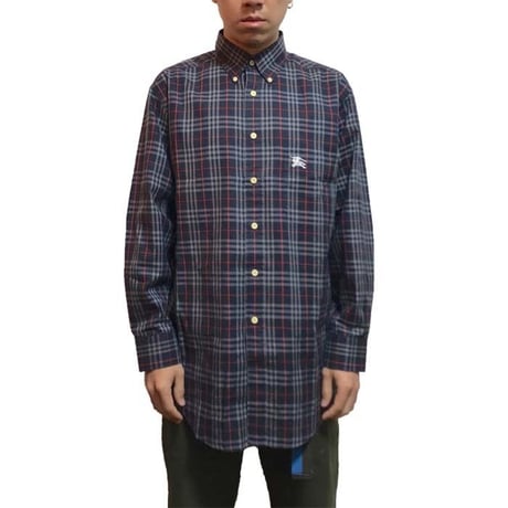 【USED】90'S BURBERRYS NOVA CHECK B.D SHIRT NAVY