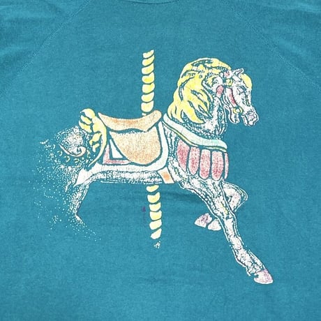 【USED】80'S MERRY-GO-ROUND HORSE SWEATSHIRT