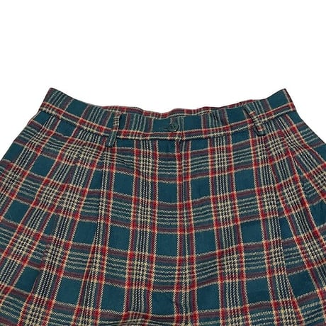 【USED】80'S CHARTER CLUB CLASSIC PLAID WOOL SHORTS