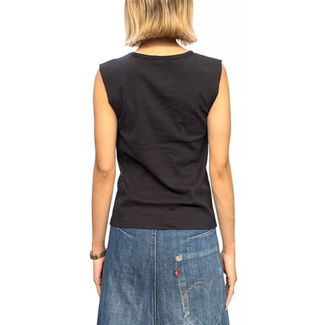【USED】90's-00's HARLEY DAVIDSON Studded Biker Print Sleeveless Top