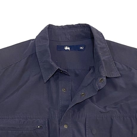 【USED】90'S-00'S STUSSY COTTON NYLON SHIRT