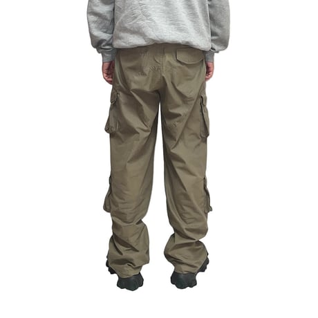【USED】00's STUSSY MIXED FIBER 8-POCKET CARGO PANTS