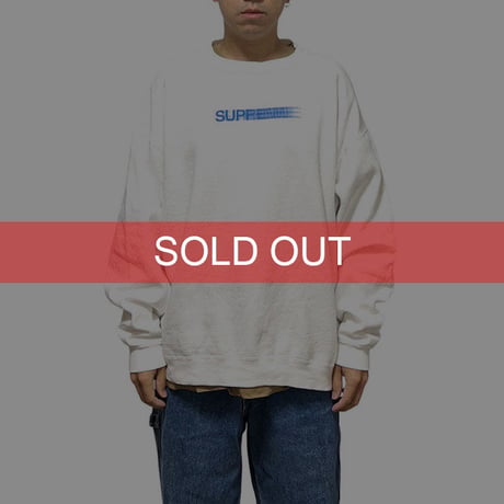 【USED】90'S SUPREME MOTION LOGO DESIGN SWEATSHIRT