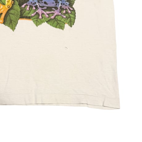 【USED】90's Human-i-Tees “FRIENDS IN HIGH PLACES” Organic Acid Frog T-shirt