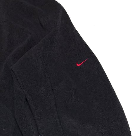 【USED】00's NIKE Fleece Tech Hoodie Black Minimal Logo