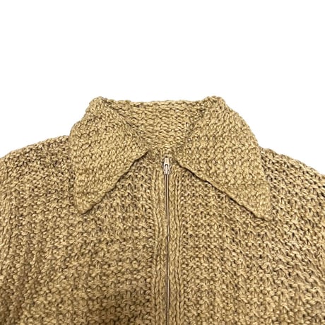 【USED】70's HAND CRAFTED WOOL KNIT JACKET