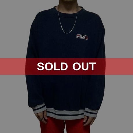 【USED】90'S FILA LIB LINE SWEATSHIRT