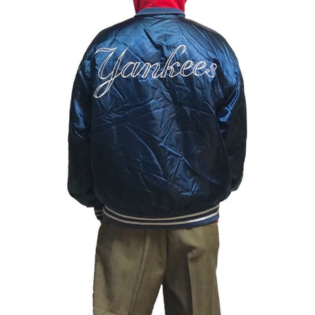 【USED】80'S-90'S NEW YORK YANKEES NYLON VIRSITY JACKET