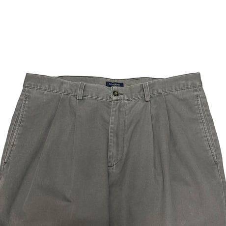 【USED】90's DOCKERS Two Tuck Wide Chino Pants Faded Gray Made in USA